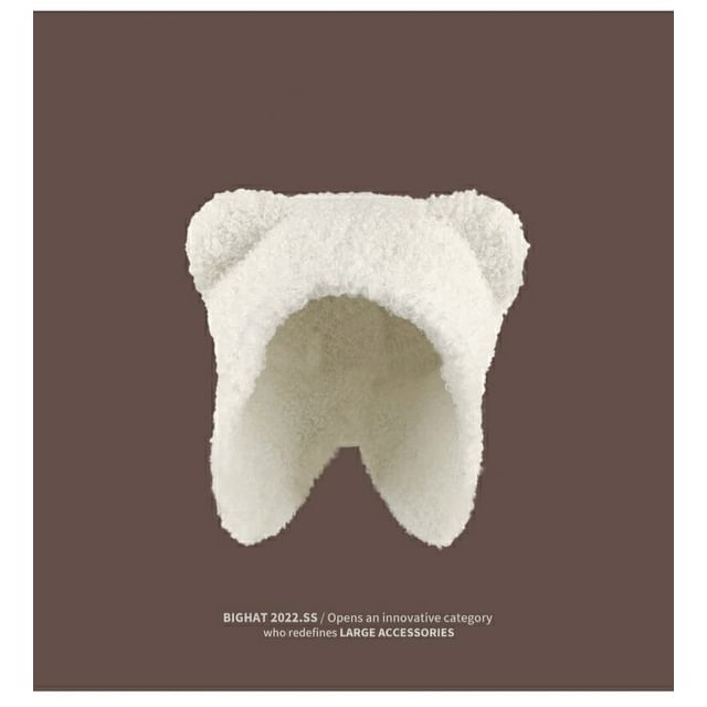 Bear Ear Fleece Bonnet Hat