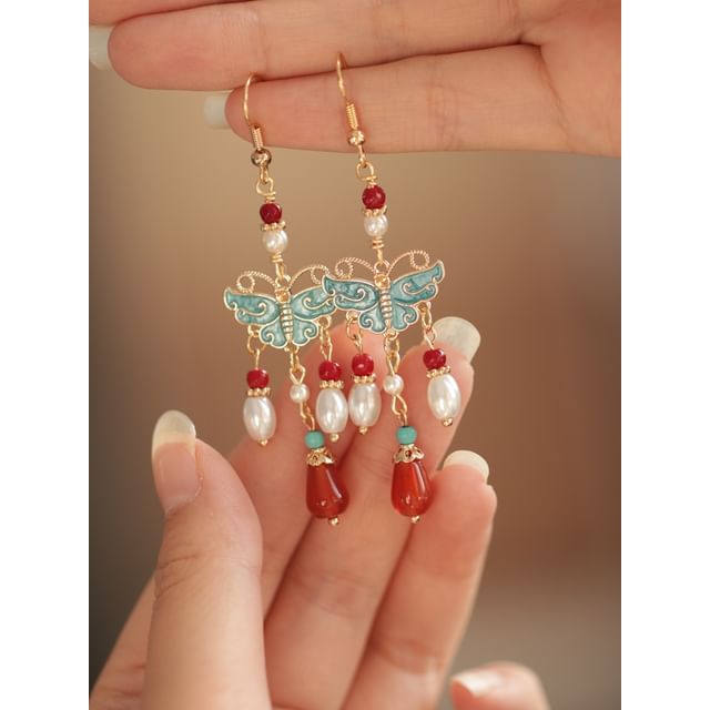 Faux Pearl Drop Earring