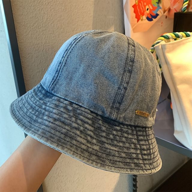 Washed Denim Bucket Hat
