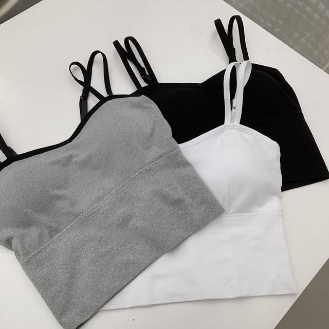 Strappy Plain Crop Top