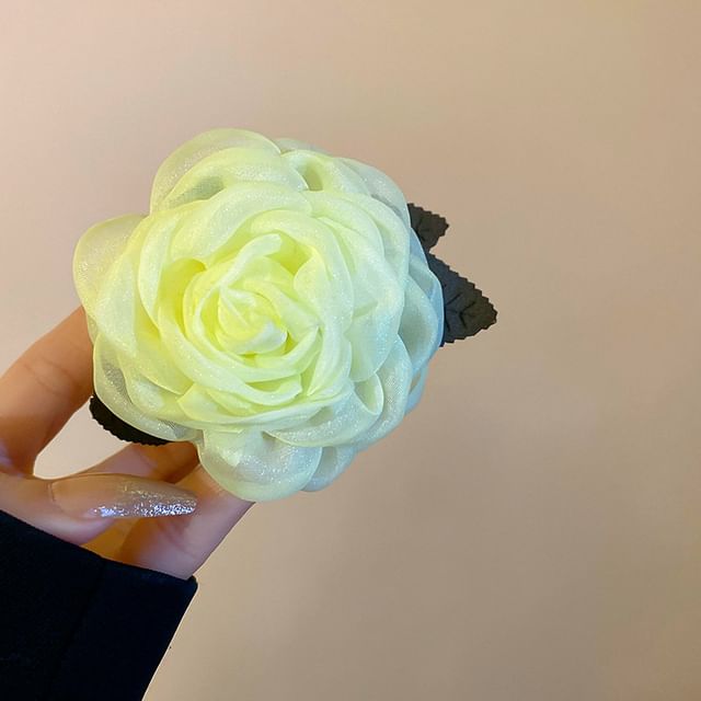 Floral Mesh Hair Claw