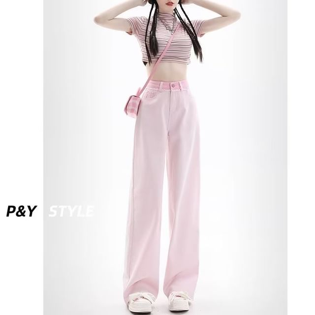 High Waist Wide Leg Jeans