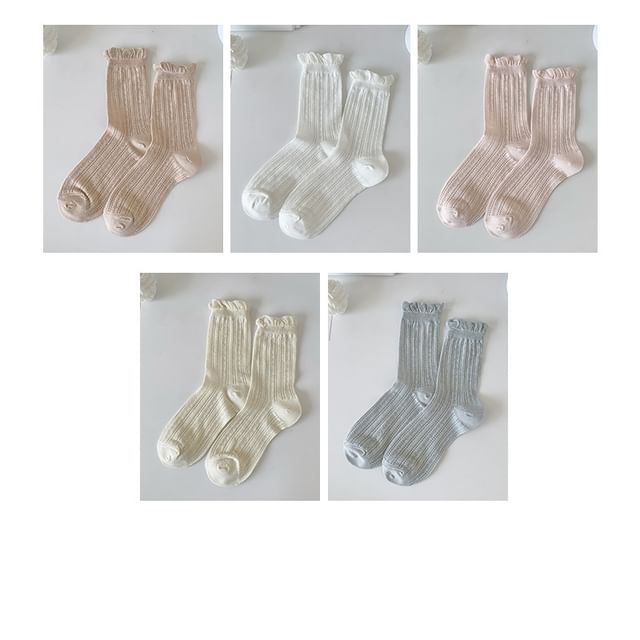 Ruffle Trim Socks Set