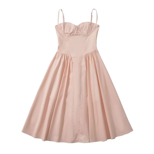 Thin Strap Sweetheart Neckline Simple A-Line Dress