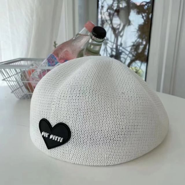 Knit Heart Beret