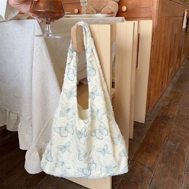 Butterfly Print Tote Bag