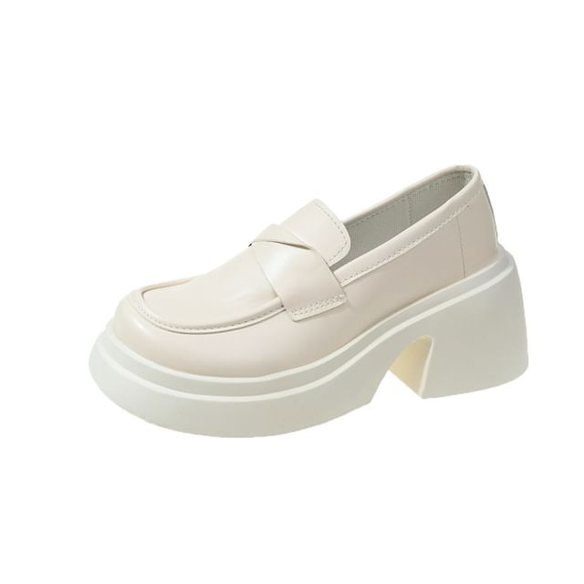 Platform Plain Loafers