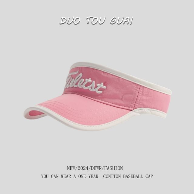 Sun Trim Lettering Contrast Visor Embroidered