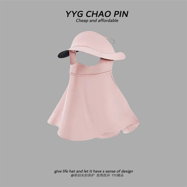 Flap Face Neck Protection Sun Cover Plain with