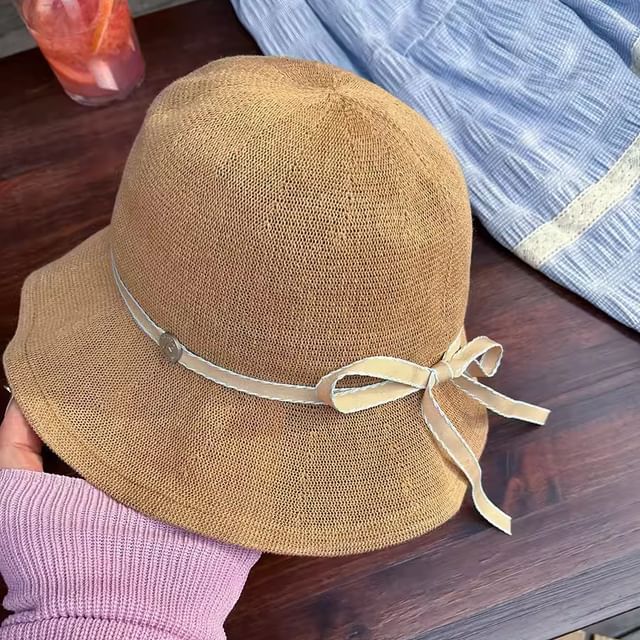 Bucket Ruffle Linen Hat Cotton
