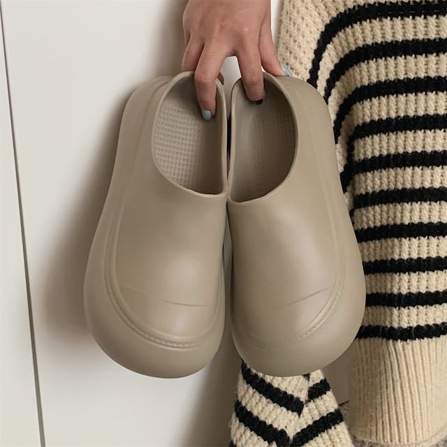 Plain Platform Mules