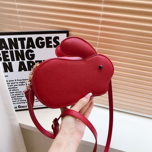 Rabbit Faux Leather Crossbody Bag