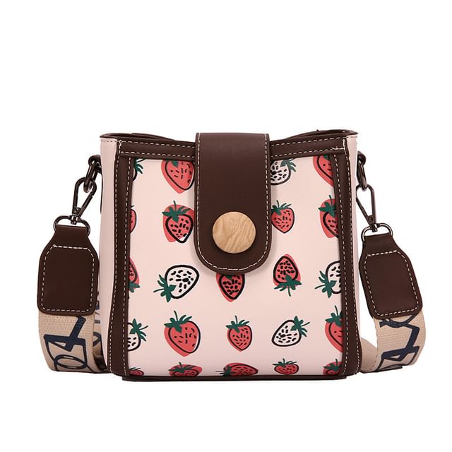 Bucket Patterned Faux Leather Bag