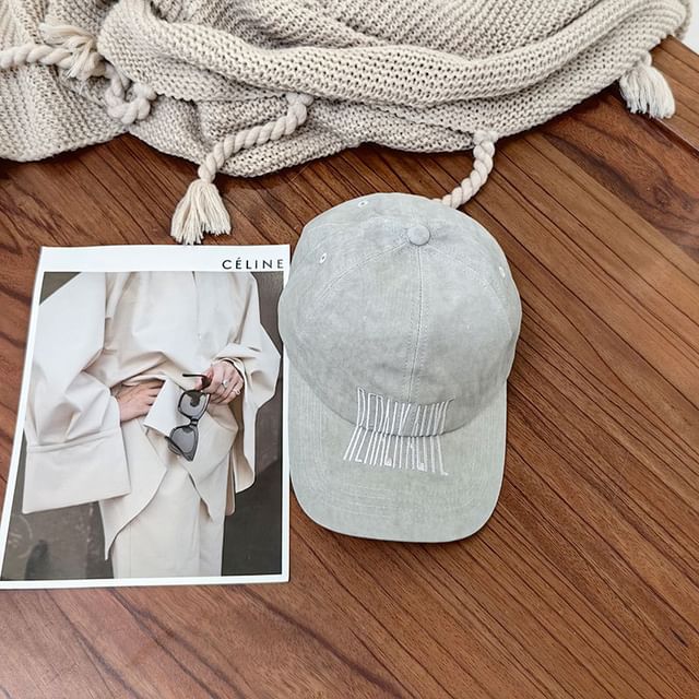 Lettering Embroidered Baseball Cap