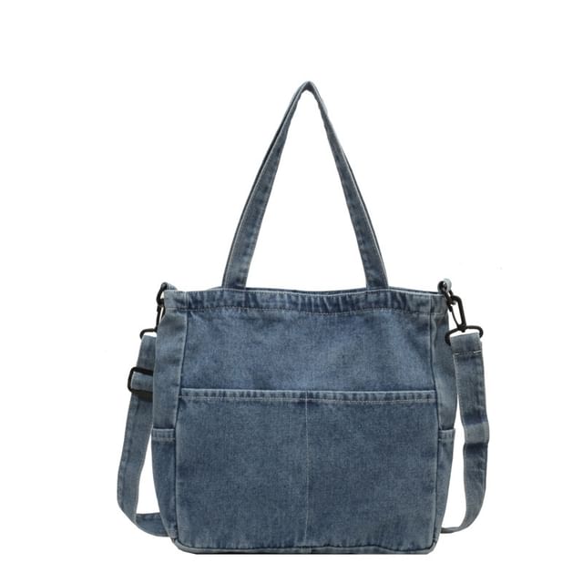 Crossbody Washed Denim Bag
