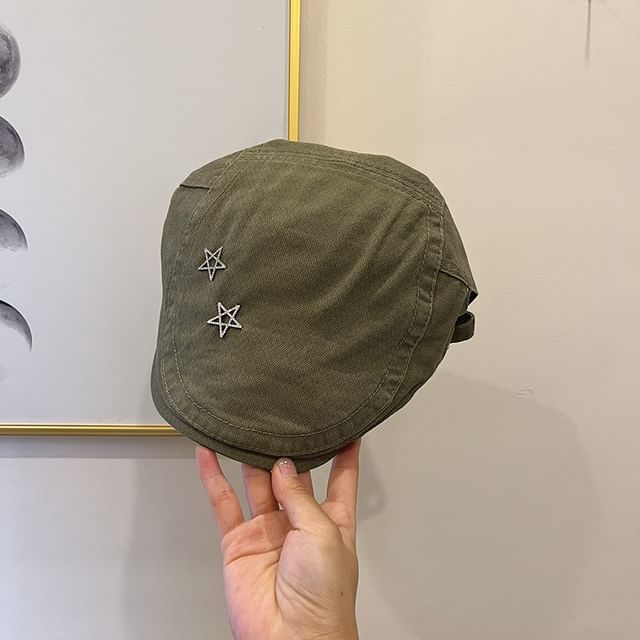 Star Studded Flat Cap