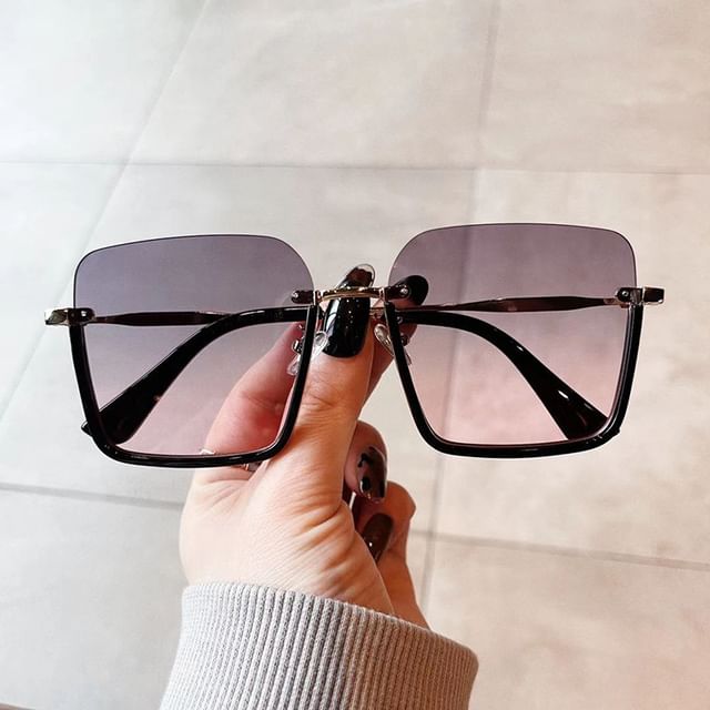 Square Half Frame Sunglasses