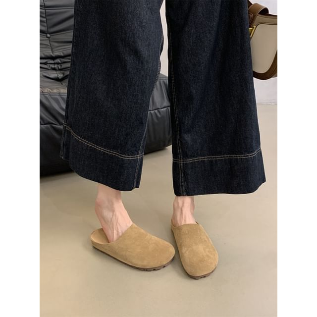 Faux Suede Mules