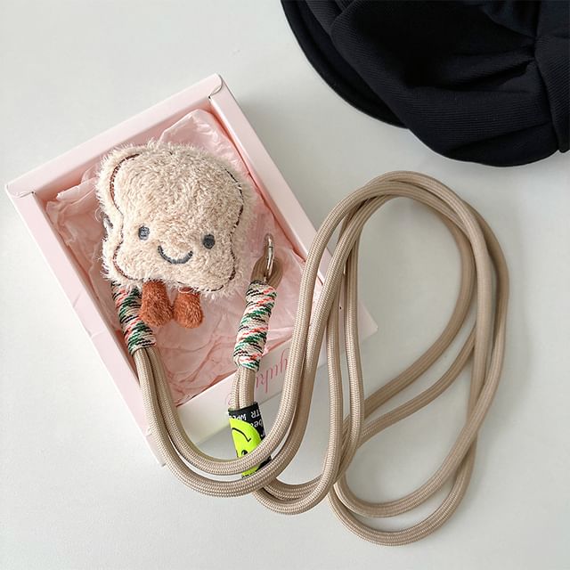 Cartoon Plush Clip On Phone Lanyard
