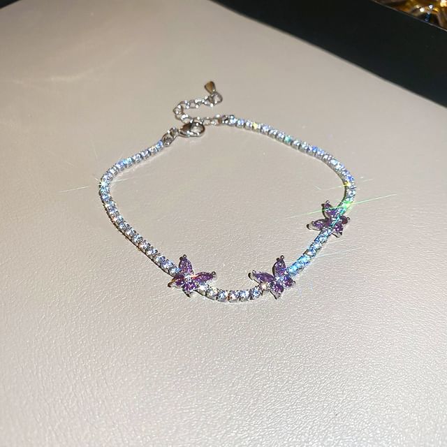 Butterfly Rhinestone Bracelet