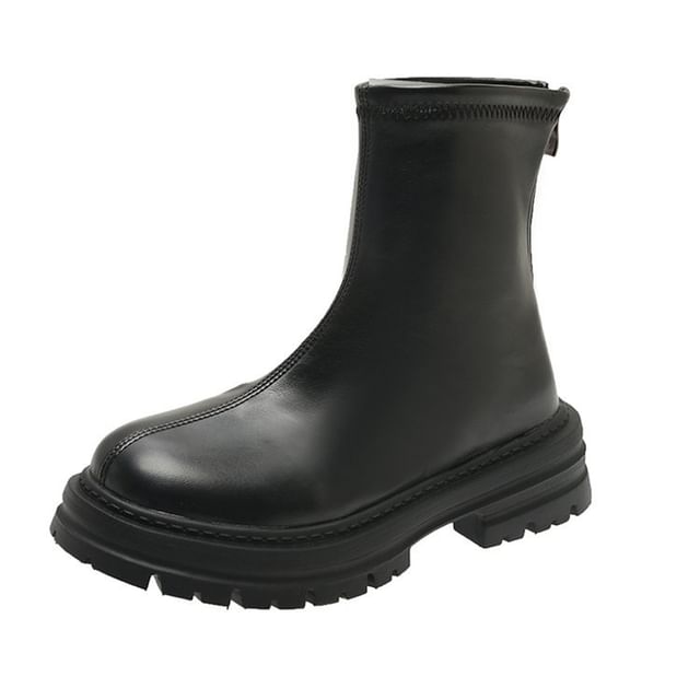 Platform Zip Boots Short