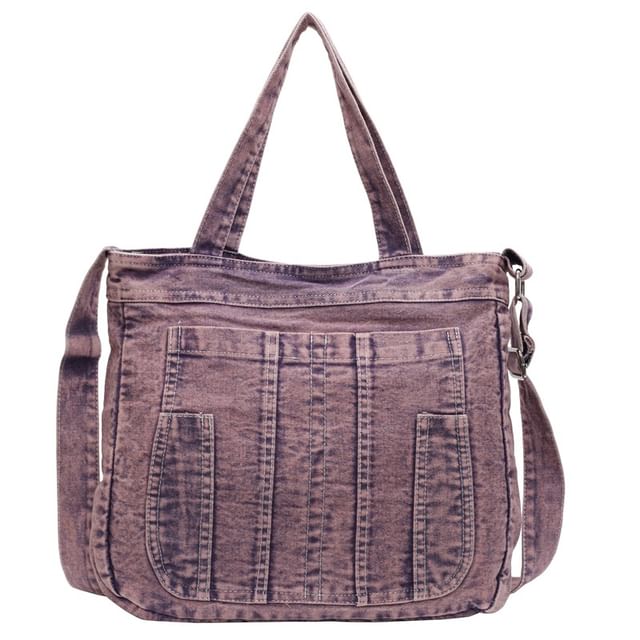Denim Washed Crossbody Bag