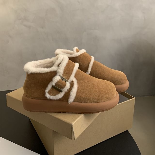 Buckled Ankle Snow Boots