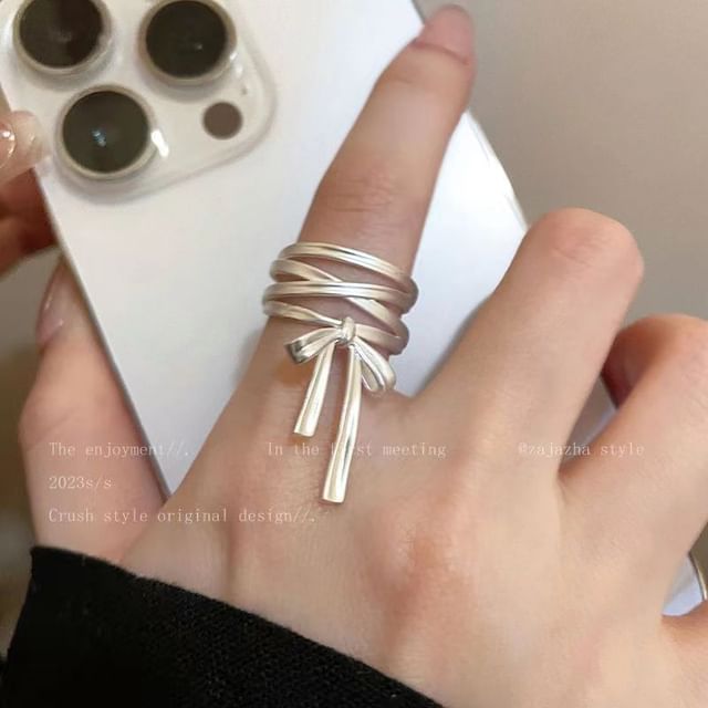Bow Alloy Open Ring