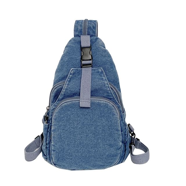 Buckle Denim Bag Sling