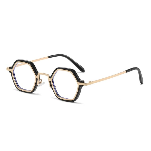 Geometric Metal Frame Blue Light Blocking Eyeglasses