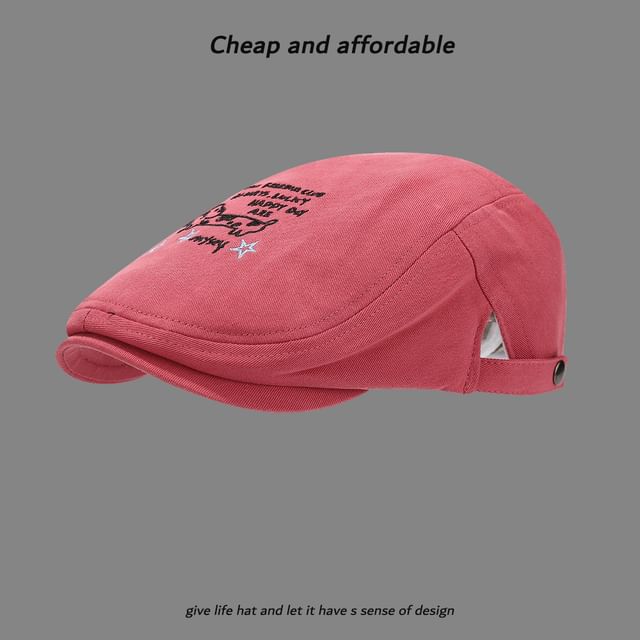 Cartoon Newsboy Embroidery Hat