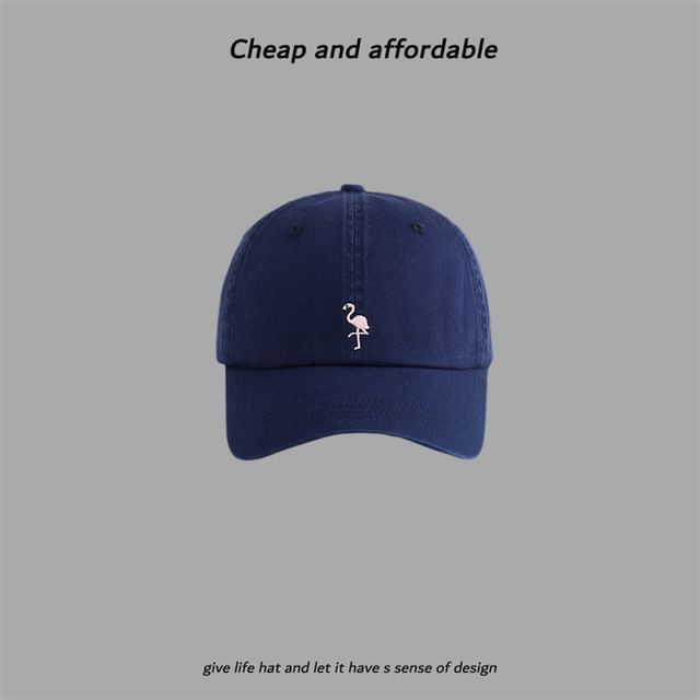 Baseball Flamingo Embroidered Cap