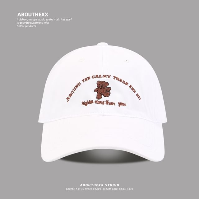 Bear Lettering Embroidered Baseball Cap