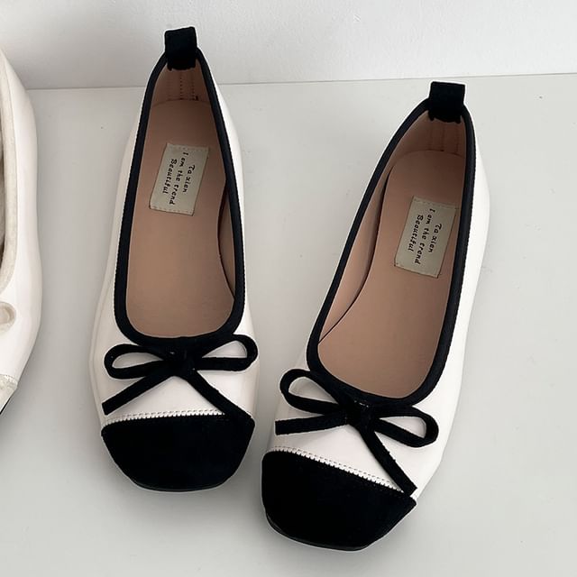Bow Patent Leather Flats