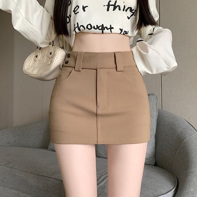High Skort Plain Waist