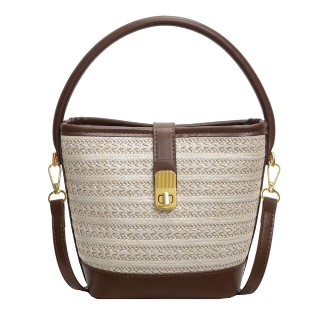 Striped Bucket Bag