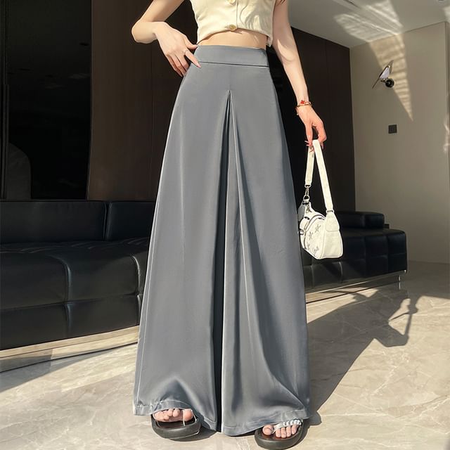 High Waist Plain Culottes