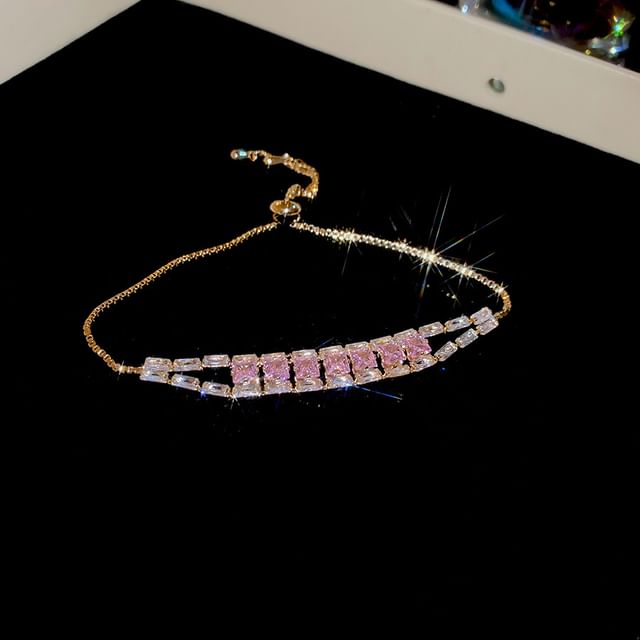 Rhinestone Alloy Bracelet (Various Designs)