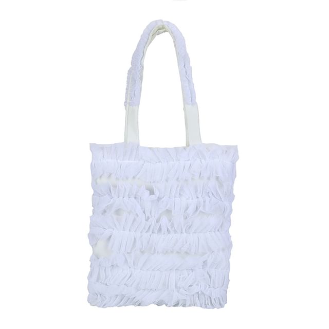 Plain Ruffle Shopper Bag