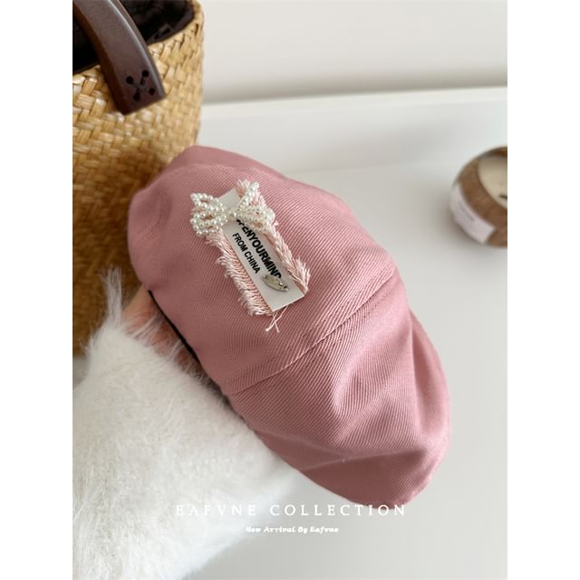 Lettering Beret Denim