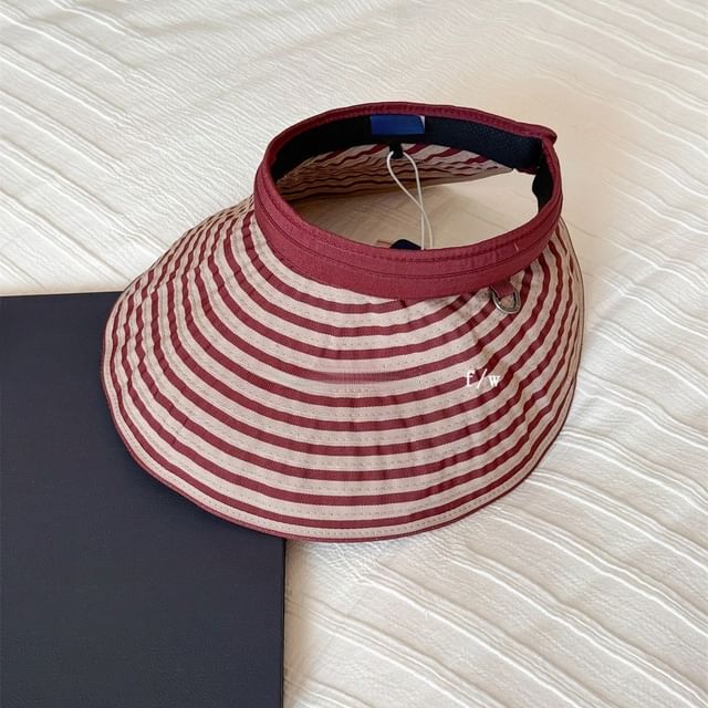 Brim Wide Visor Striped