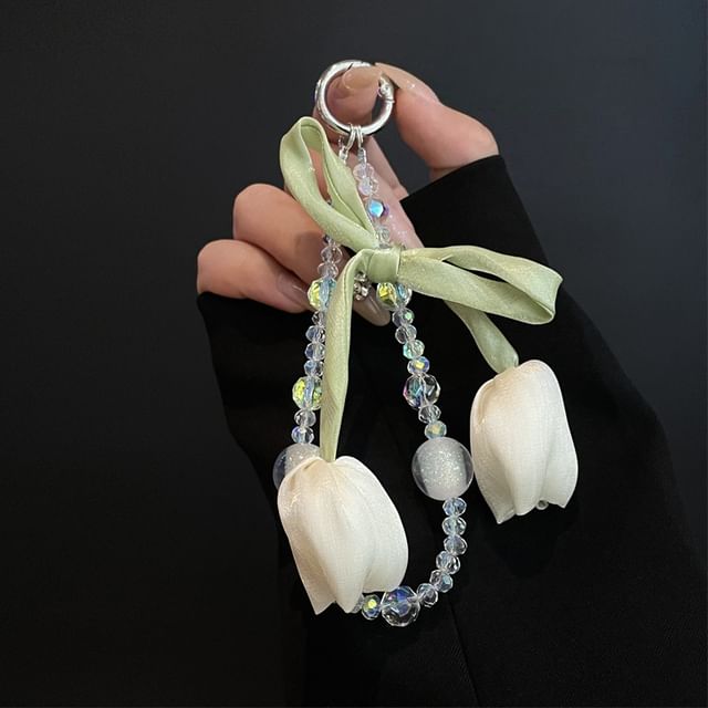 Flower with Phone Lanyard Pad