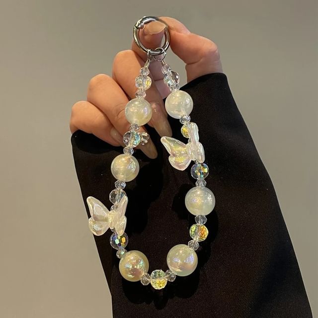 Phone Beaded Lanyard Butterfly