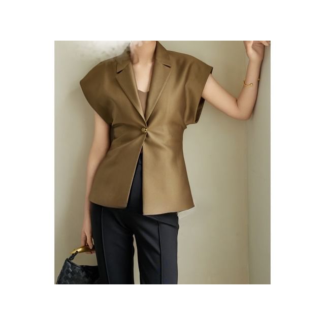 Plain Twisted Short-Sleeved Shirt