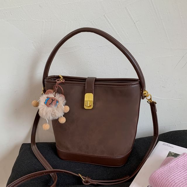 Piped Leather Faux Bag Crossbody