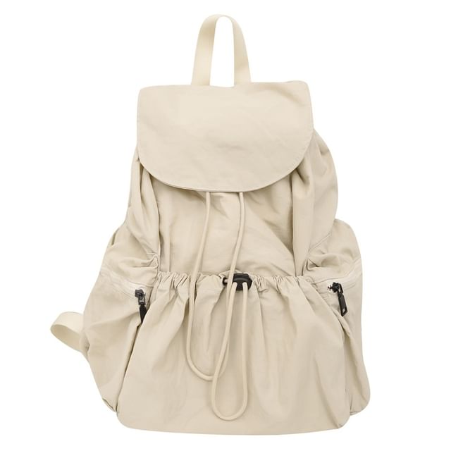 Plain Drawstring Unisex Backpack Nylon
