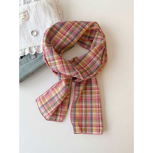 Plaid Headkerchief Scarf /