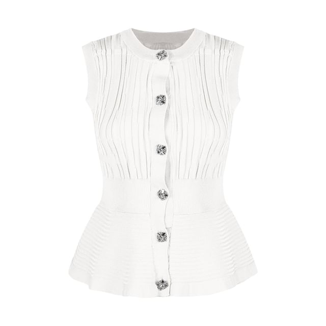 Round Neck Peplum Top & Tiered Mesh Maxi Skirt Set