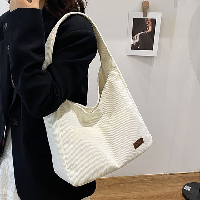 Ribbed Corduroy Shoulder Bag