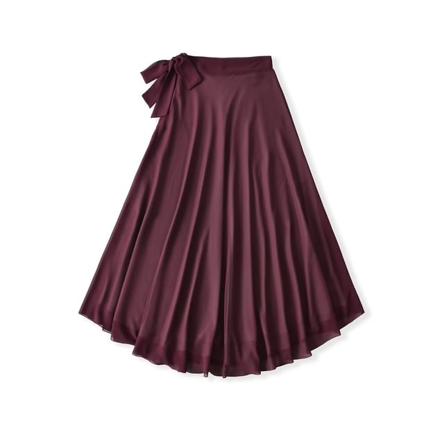 High Rise Maxi A-Line Skirt